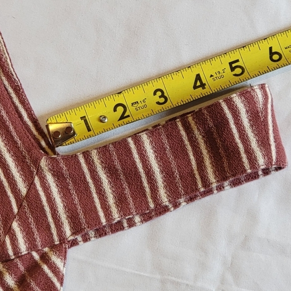 LUCKY BRAND oversized maroon square neck wide strap striped tank - Picture 8 of 10